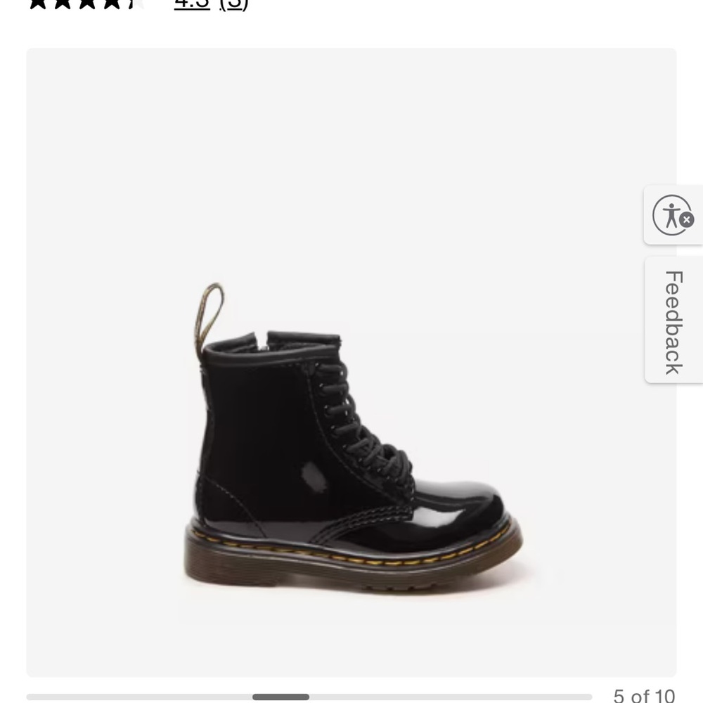 Dr. Martens Shiny Black Lace-Up Boots